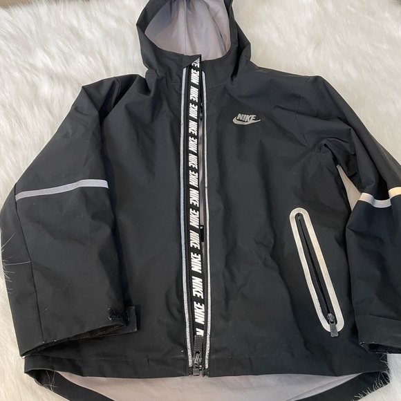 Nike Just Do It Black Hooded Windbreaker Jacket 6 - Picture 1 of 11